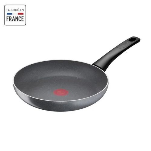 Tefal Hard Stone Poele 24 Cm, Non Induction, Revetement Antiadhésif Mineralia +, Sans Pfoa, Fabriqué En France D4560432