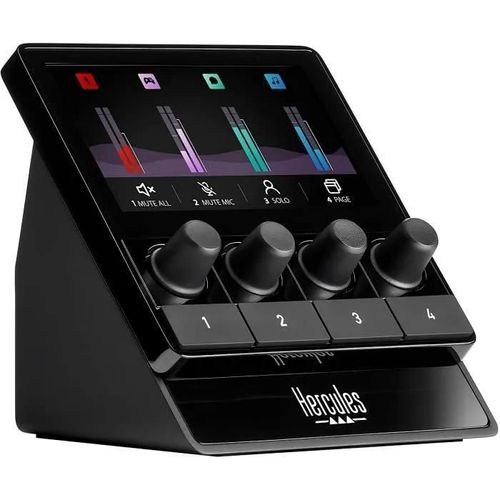 Audio Controller HERCULES STREAM 100 - Pilotage simple et intuitif du son - Streaming Débutant