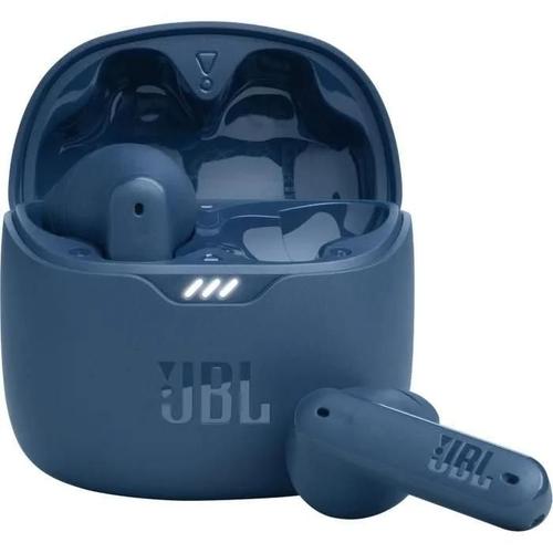 JBL TUNE Flex - Écouteurs sans fil avec micro - embout auriculaire - Bluetooth - Suppresseur de bruit actif - bleu