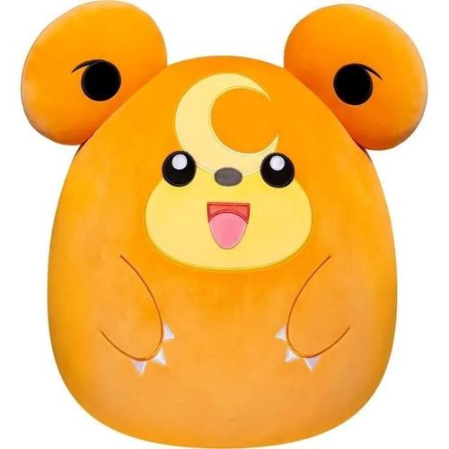 Peluche - Bandai - Pokémon - Squishmallows 50 Cm - Teddiursa - Grande Peluche Ultra-Douce - Licence Officielle Pokémon