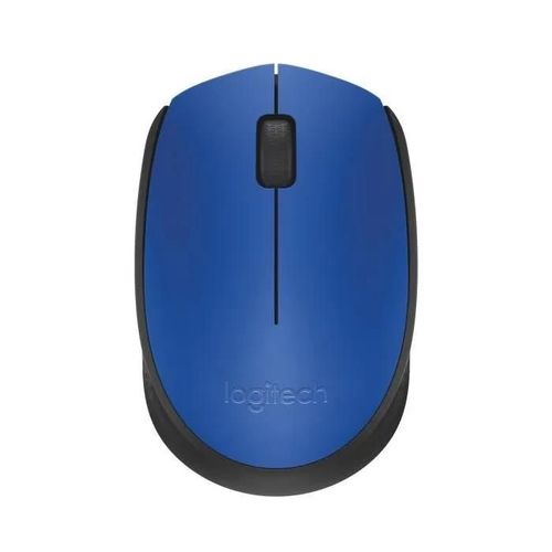 Logicool M171 - Souris - droitiers et gauchers - optique - 3 boutons - sans fil - 2.4 GHz - récepteur sans fil USB - bleu/noir
