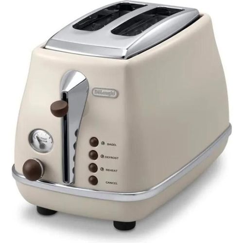 De'Longhi Icona Vintage CTOV 2103.BG - Grille-pain - 2 tranche - 2 Emplacements - beige