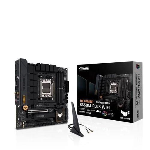 ASUS TUF Gaming B650M-Plus WIFI - Carte-mère - micro ATX - Socket AM5 - AMD B650 Chipset - USB-C 3.2 Gen 2x2, USB 3.1 Gen 2, USB 3.2 Gen 2, USB-C 3.2 Gen 1 - 2.5 Gigabit LAN, Bluetooth - carte...