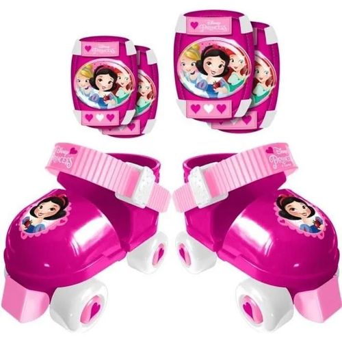 Disney Princesses Set Patins A Roulettes Avec Coudieres/Genouilleres