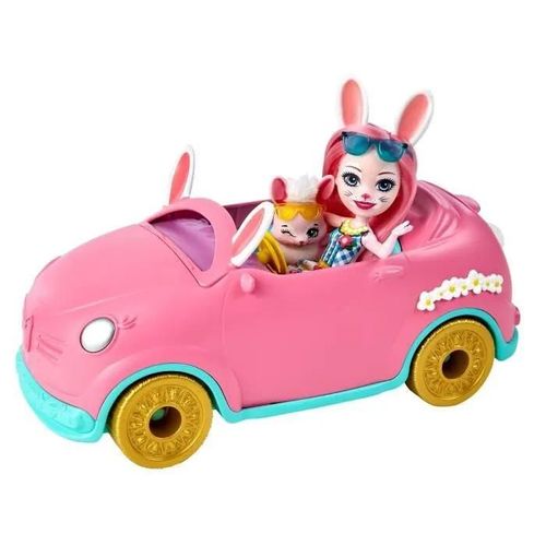 Enchantimals - La Lapinmobile Avec Bree Lapin Et Son Animal - Mini Poupée - 4 Ans Et +