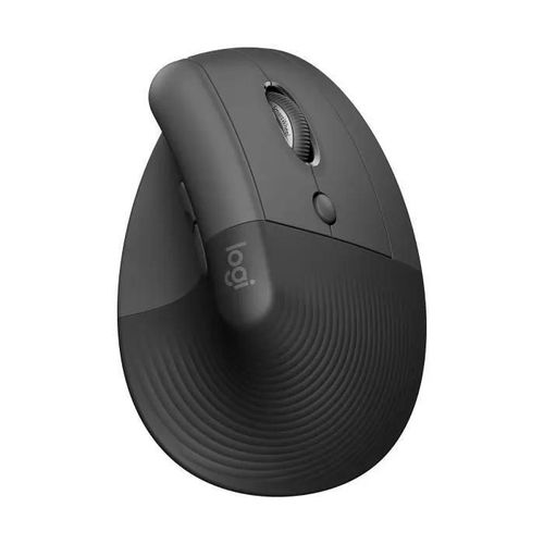 Logitech Lift for Business - Souris verticale - ergonomique - 6 boutons - sans fil - Bluetooth, 2.4 GHz - récepteur USB Logitech Logi Bolt - graphite