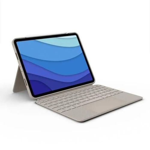 Logitech Combo Touch - Clavier et étui - avec trackpad - rétroéclairé - Apple Smart connector - AZERTY - Français - sable - pour Apple 11-inch iPad Pro (1ère génération, 2e génération, 3ème...