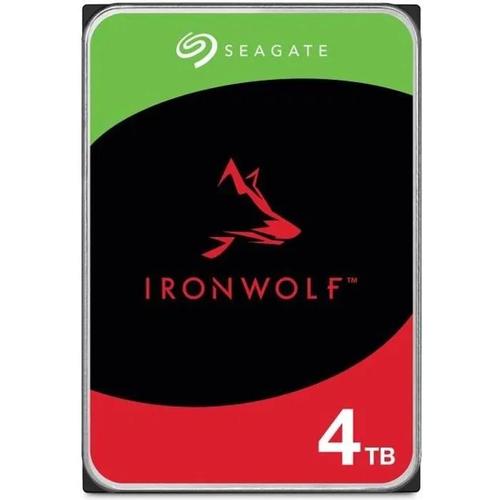 Seagate IronWolf ST4000VN006 - Disque dur - 4 To - interne - SATA 6Gb/s - 5400 tours/min - mémoire tampon : 256 Mo - avec 3 ans de Seagate Rescue Data Recovery