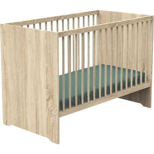 Chambre Bébé Duo Montana - Lit 120x60 + Commode A Langer 2 Tiroirs Décor Chene Doré - Sauthon