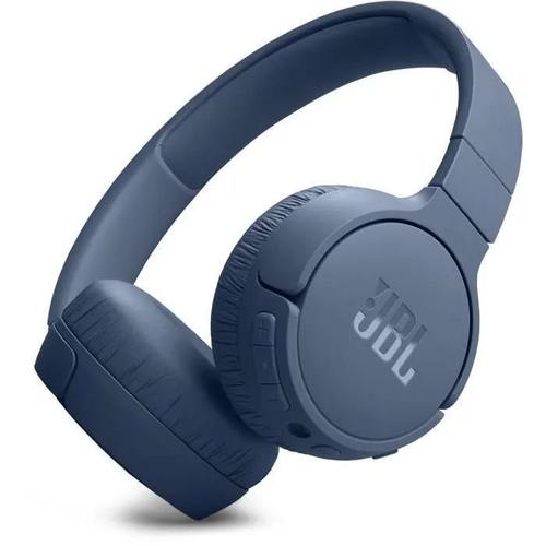 JBL TUNE 670NC - Écouteurs avec micro - circum-aural - Bluetooth - sans fil, filaire - Suppresseur de bruit actif - jack 3,5mm - bleu