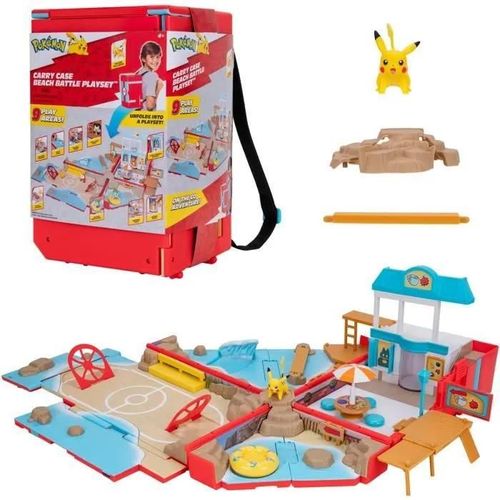 Sac à dos - BANDAI - Pokémon du dresseur Thème Plage - S¿ouvre et devient une super arène