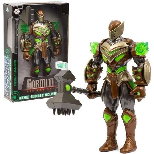 Live Action Gormiti - Figurine Articulée De 27 Cm Gormiti Avec Arme - Terre