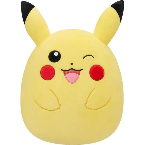 Peluche - Bandai - Pokémon - Squishmallows 50 Cm - Pikachu - Grande Peluche Ultra-Douce - Licence Officielle Pokémon