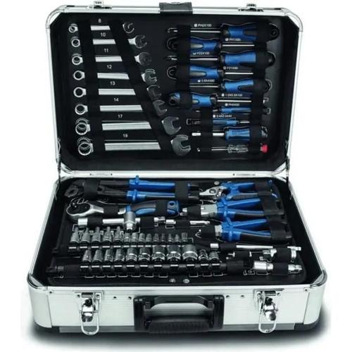 Scheppach Caisse a outil Valise métal de 101 outils en Chrome Vanadium TB150