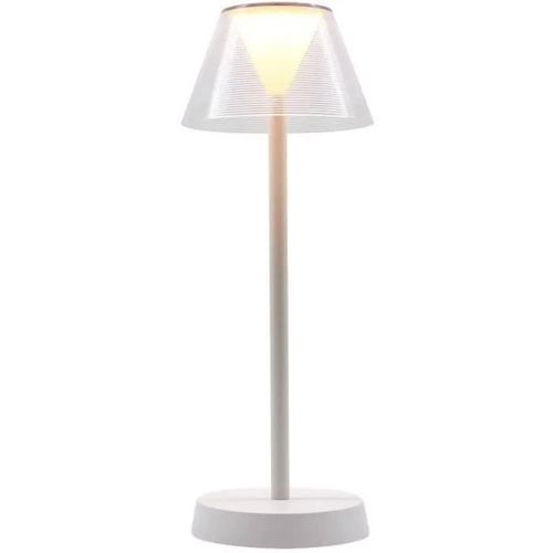 Lampe De Table Sans Fil Led Beverly White Blanc Plastique H34cm