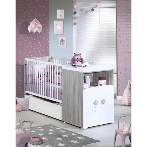 Baby Price Lit Combiné Evolutif Bébé New Nao - 120x60 Cm