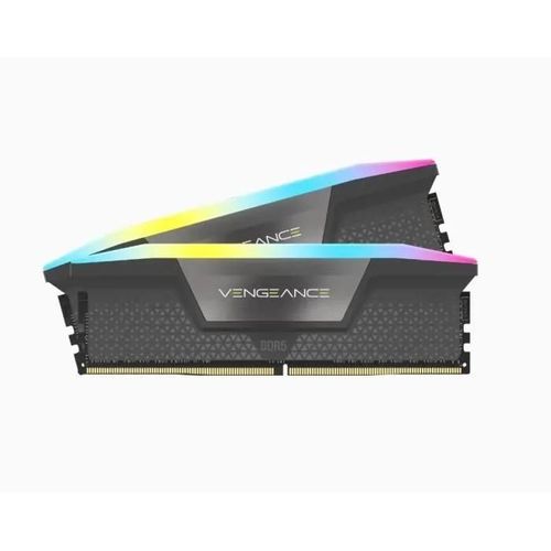 CORSAIR Vengeance RGB - DDR5 - kit - 32 Go: 2 x 16 Go - DIMM 288 broches - 3000 MHz / PC5-48000 - CL30 - 1.4 V - gris clair