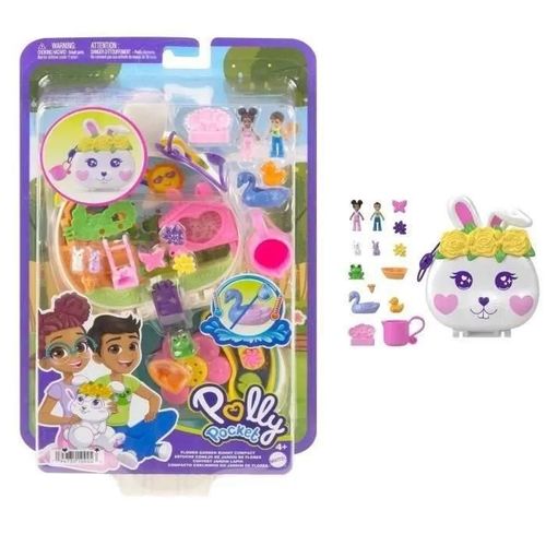 Polly Pocket - Coffret Jardin Lapin - Coffret Mini Figurines - 4 Ans Et +