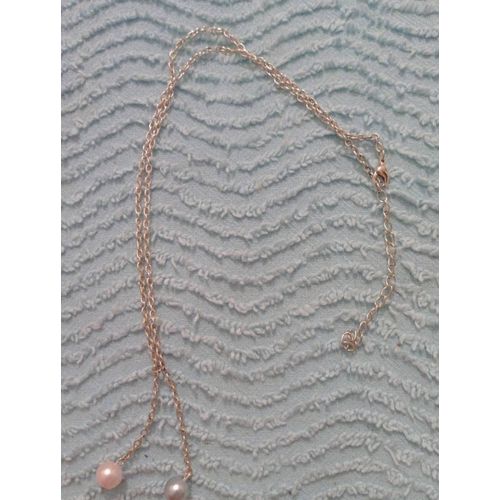 Collier Fantaisie Boules Colorées Sur Métal Argenté.