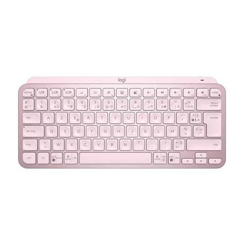 Logitech MX Keys Mini - Clavier rétroéclairé Bluetooth AZERTY Français - Rose
