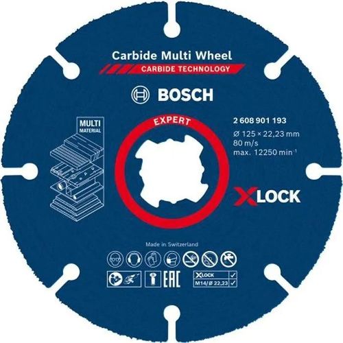 Bosch EXPERT 2608901193 - EXPERT X-LOCK Disque à tronçonner Carbide Multi Wheel 125mm