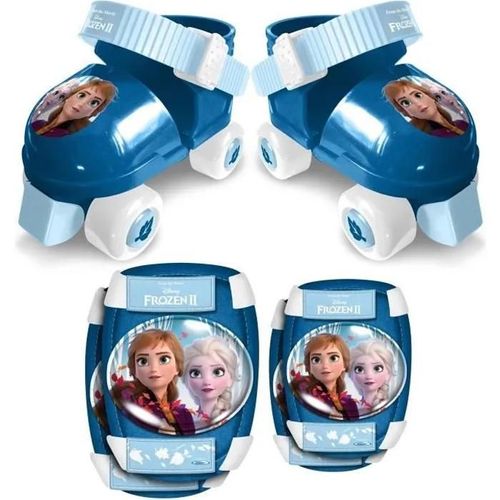 La Reine Des Neiges Ii Set Patins A Roulettes + Coudieres + Genouilleres Aucune