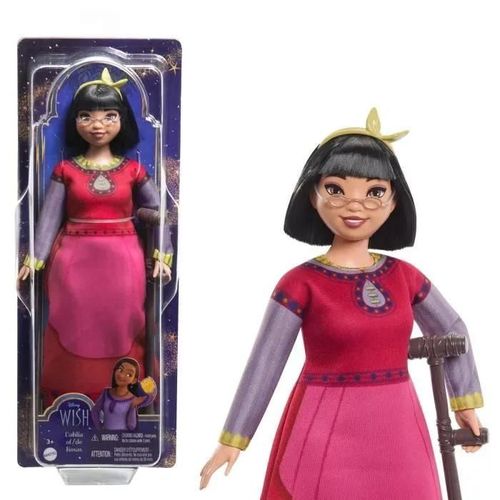Disney Dahlia Du Royaume De Rosas Poupée Wish Articulée Avec Vêtements Amovibles, Accessoires Et Canne
