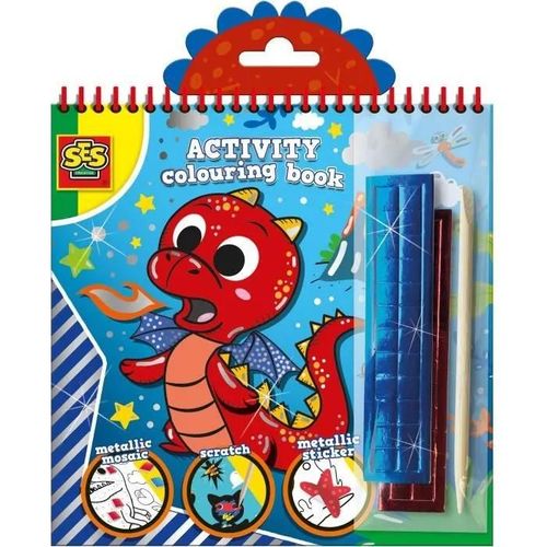 Ses Creative Cahier Dactivités De Coloriage Métallique 3 En 1