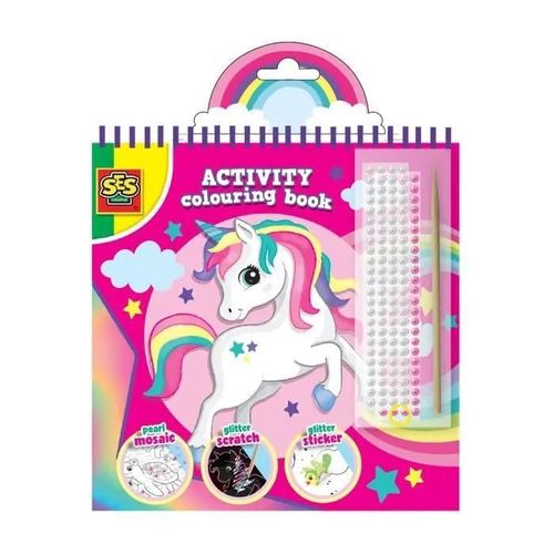 Cahier D'activités De Coloriage A Paillettes 3 En 1