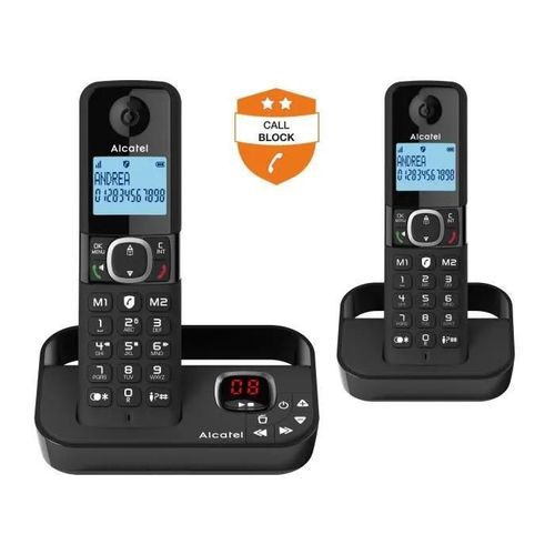 Téléphone duo avec répondeur ALCATEL F860 Voice noir