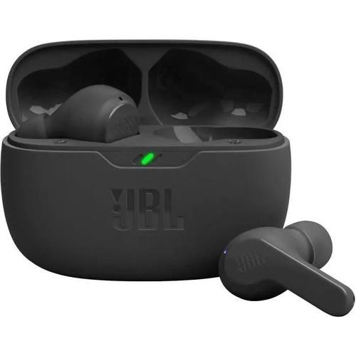 JBL Wave Beam - Écouteurs sans fil avec micro - embout auriculaire - Bluetooth - noir