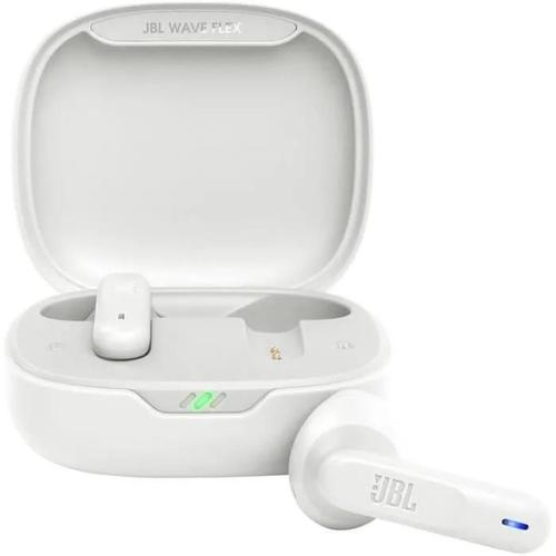 JBL Wave Flex - Écouteurs sans fil avec micro - intra-auriculaire - Bluetooth - blanc