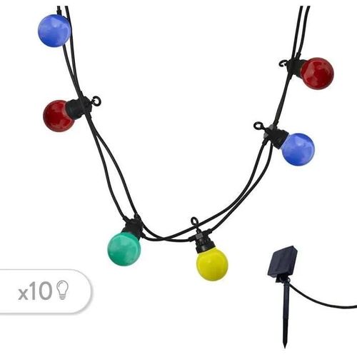 Guirlande Solaire 10 Globes Party Guinguette Solar Multicolore Plastique 5.7 M