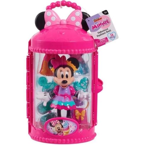 Coffret Poupée - Disney Minnie Mouse - Figurine Articulée 15 Cm Sweet Party - Avec Vetements Et Accessoires