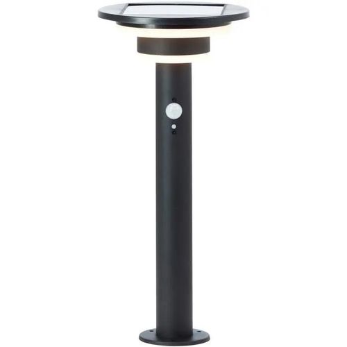 Borne Extérieure - Brilliant - Garvina - Led Et Solaire - Détecteur De Mouvement - Acier Inoxydable Et Plastique - 4 W - Noir