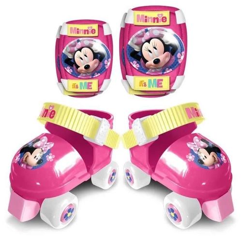 Disney Minnie Set Patins A Roulettes + Coudieres + Genouilleres