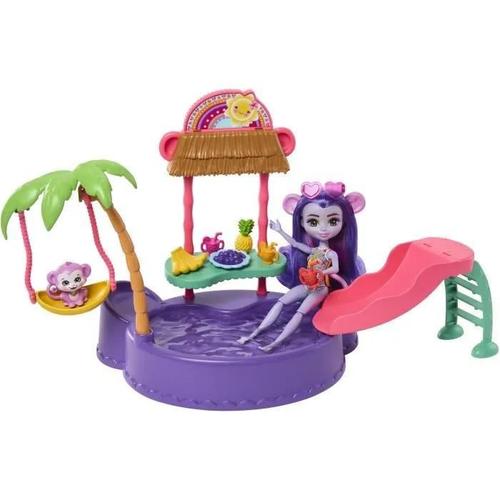 Enchantimals - Coffret Piscine En Forme De Singe - Coffret Poupée - 4 Ans Et +