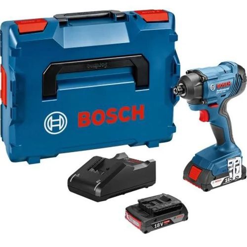Bosch Visseuse à chocs sans fil GDR 18V-160, avec 1 x 2,0 Ah Li-Ion batterie, L-BOXX - 06019G5100