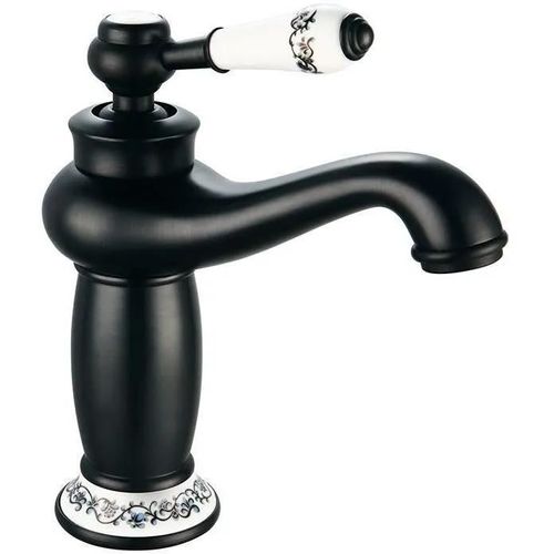 Mitigeur de lavabo noir Edouard Rousseau Marple