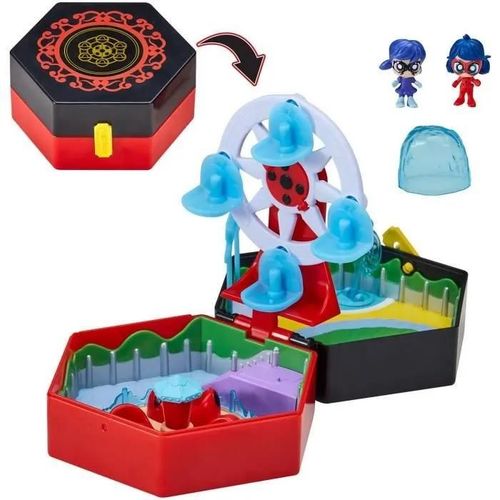 Bandai - Miraculous Ladybug - Mini Univers Chibi Parc D'attractions - Mini Figurines Marinette Et Climatika Incluses - P50553