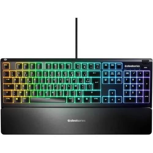 SteelSeries Apex 3 - Clavier - rétro-éclairé - USB - AZERTY - Français - commutateur : Whisper Quiet Gaming Switch