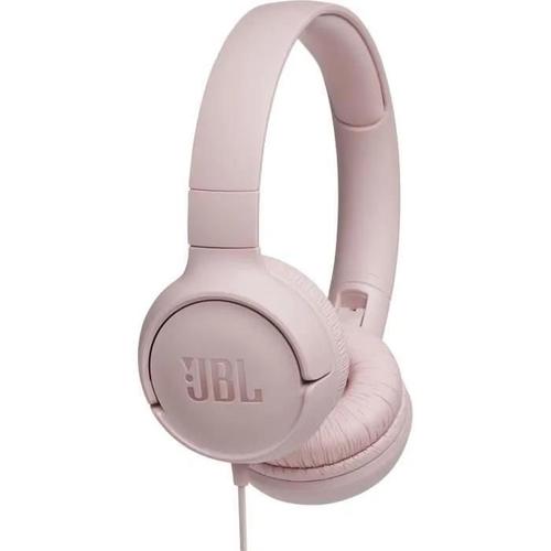 JBL TUNE 500 - Écouteurs avec micro - sur-oreille - filaire - jack 3,5mm - rose