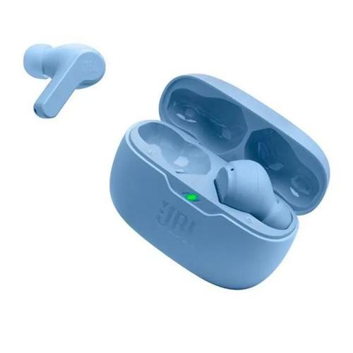 JBL Wave Beam - Écouteurs sans fil avec micro - embout auriculaire - Bluetooth - bleu