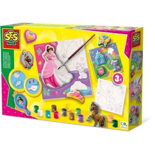 Ses Creative Moulage Et Peinture - Toiles Pour Peindre Des Princesses