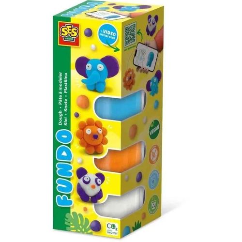 Ses Creative Pâte À Modeler Fundo - Animaux Sauvages (3x90gr-1x40gr)