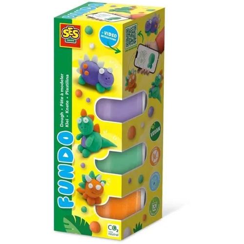 Ses Creative Pâte À Modeler Fundo - Dinosaures (3x90gr-1x40gr)