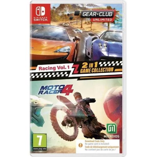 Racing Vol. 1 : 2 In 1 Game Collection (Gear Club Unlimited + Moto Racer 4) (Code In A Box) Switch