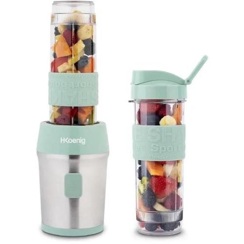 H.Koenig SMOO18 - Bol mixeur blender - 0.57 litre - 300 Watt - vert pastel