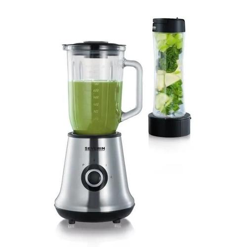 SEVERIN SM 3737 - Bol mixeur blender - 1 litre - 500 Watt - noir/inox brossé