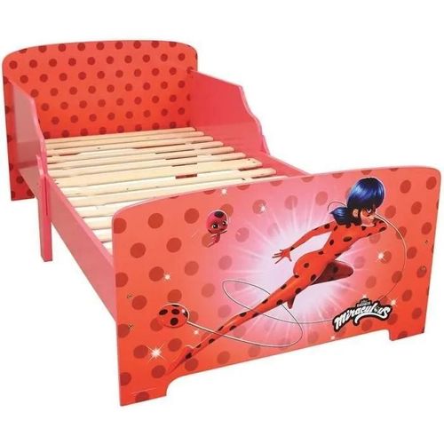Fun House Miraculous Ladybug Lit Avec Sommier À Lattes 140 X 70 Cm